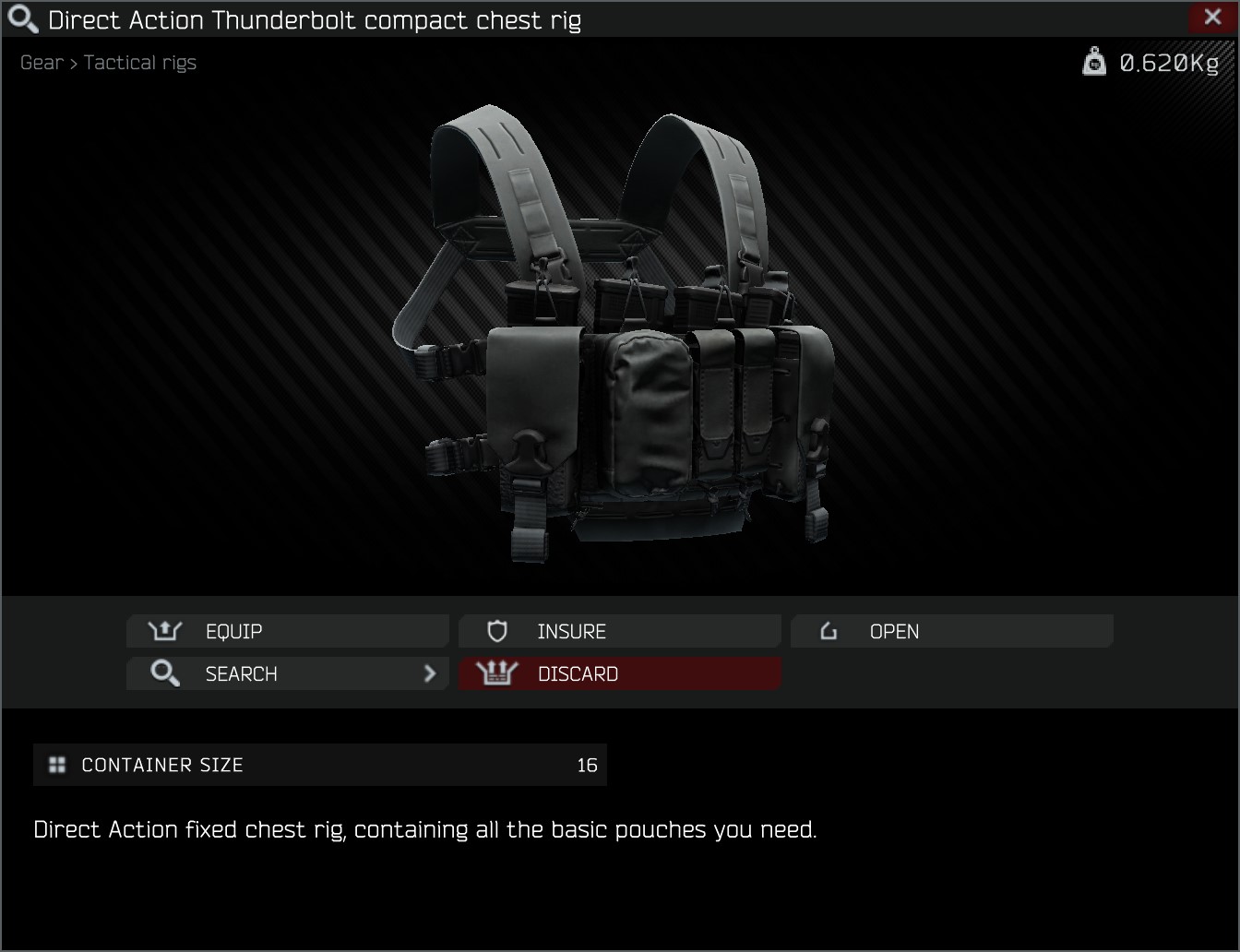 Direct Action Thunderbolt compact chest rig - Escape from Tarkov Wiki*